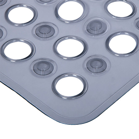 KENNEY MFG Non-Slip Bath, Shower, and Tub Mat with Suction Cups, Grey Smoke KN67245
